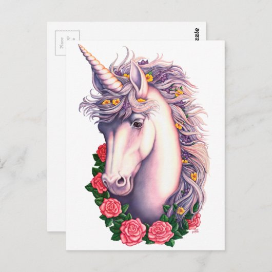 Unicorn Cameo Briefkaart (Voorkant / Achterkant)