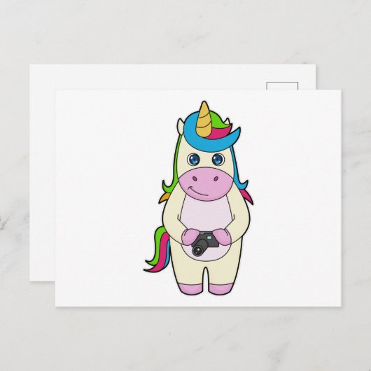 Unicorn Camera Briefkaart (Voorkant / Achterkant)