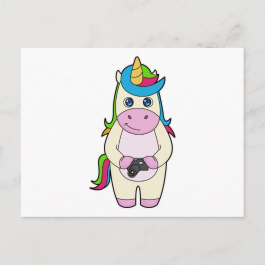 Unicorn Camera Briefkaart (Voorkant)