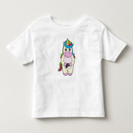 Unicorn Camera Kinder Shirts (Voorkant)