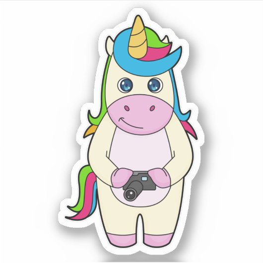 Unicorn Camera Sticker (Voorkant)
