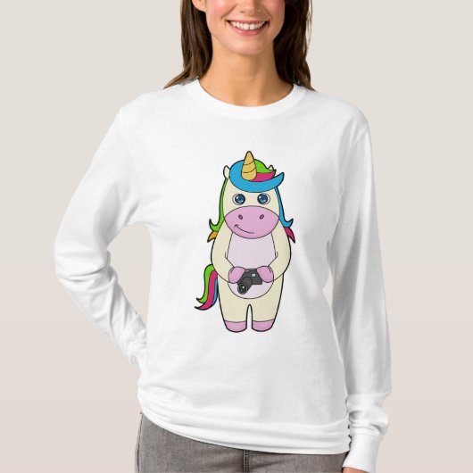 Unicorn Camera T-shirt (Voorkant)