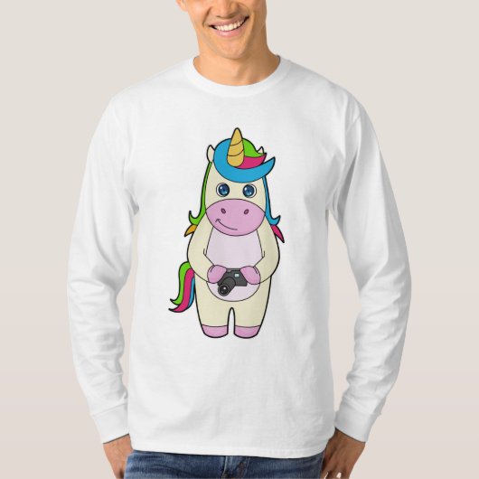 Unicorn Camera T-shirt (Voorkant)
