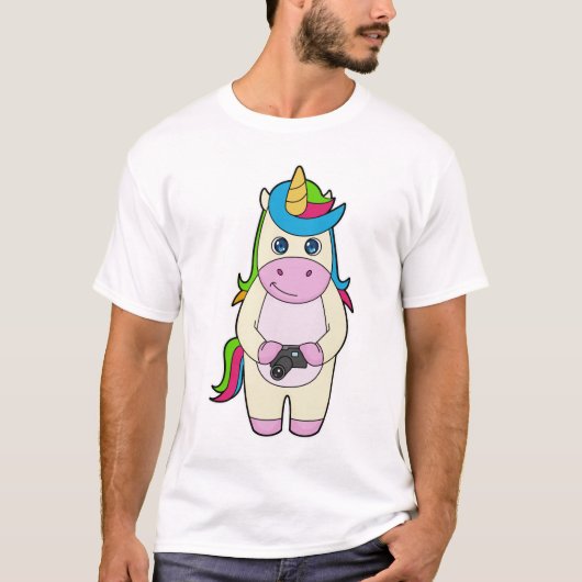 Unicorn Camera T-shirt (Voorkant)