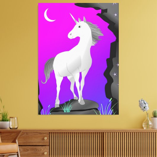 Unicorn Canvas Afdruk (Insitu (Woonkamer))