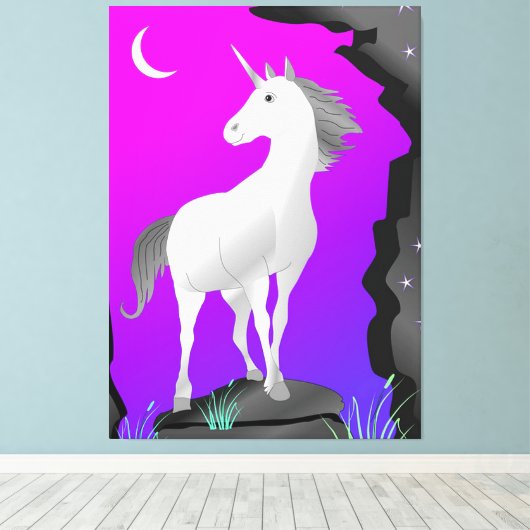 Unicorn Canvas Afdruk (Insitu (Houten vloer))