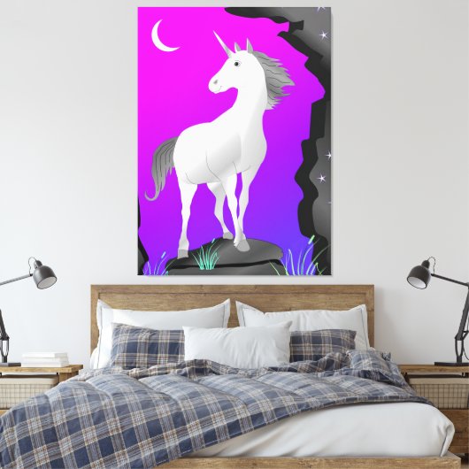 Unicorn Canvas Afdruk (Insitu (Slaapkamer))