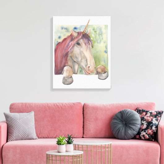 Unicorn Canvas Afdruk (Insitu (Woonkamer))
