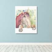 Unicorn Canvas Afdruk (Insitu (Houten vloer))