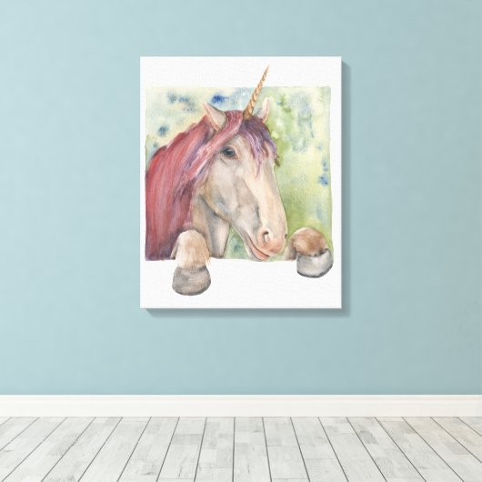 Unicorn Canvas Afdruk (Insitu (Houten vloer))