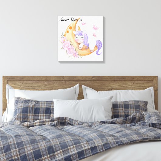 Unicorn Canvas Print (Insitu (Slaapkamer))