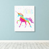Unicorn Canvas Print (Insitu (Houten vloer))