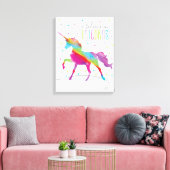 Unicorn Canvas Print (Insitu (Woonkamer))