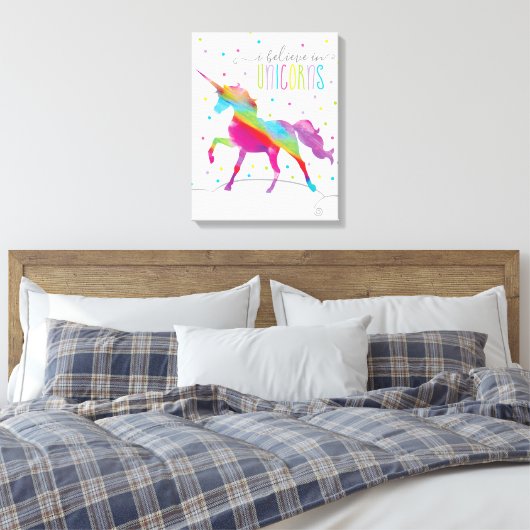 Unicorn Canvas Print (Insitu (Slaapkamer))