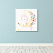 Unicorn Canvas Print (Insitu (Houten vloer))