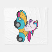 Unicorn Car Fleece Deken (Voorkant (Horizontaal))