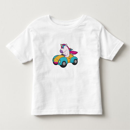 Unicorn Car Kinder Shirts (Voorkant)
