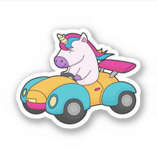 Unicorn Car Sticker (Voorkant)
