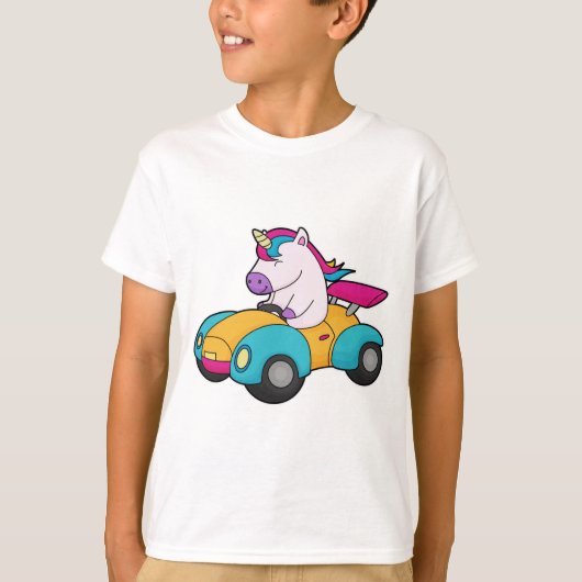 Unicorn Car T-shirt (Voorkant)