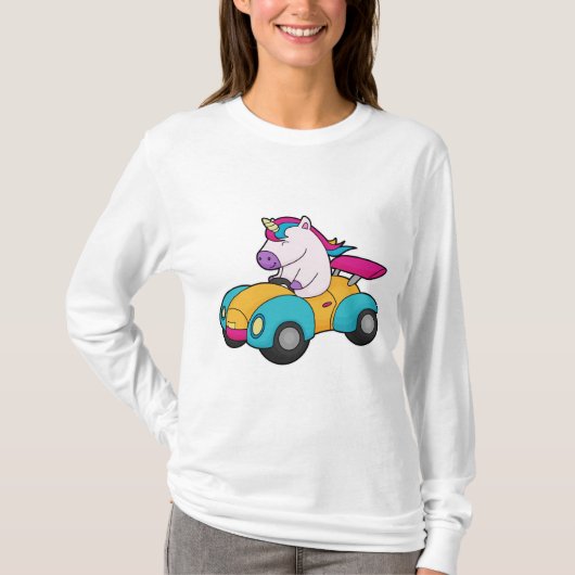 Unicorn Car T-shirt (Voorkant)