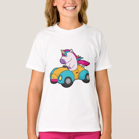 Unicorn Car T-shirt (Voorkant)