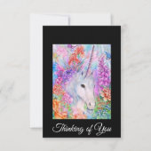 Unicorn Card Denking of you Kaart (Voorkant)