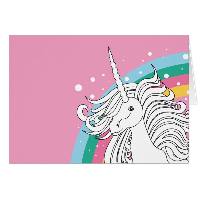 UNICORN CARD PINK (Voorkant Horizontaal)