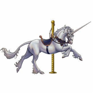 Unicorn Carousel Cutout/Pin Staand Fotobeeldje