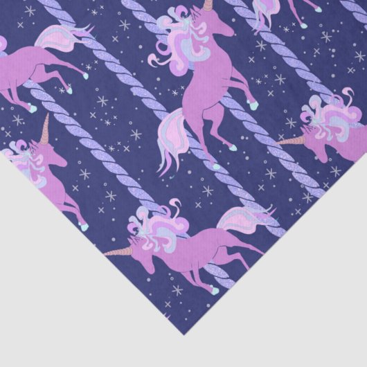 Unicorn Carousel- nacht Tissuepapier (Detail)