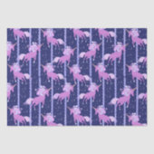 Unicorn Carousel- nacht Tissuepapier (Voorkant)