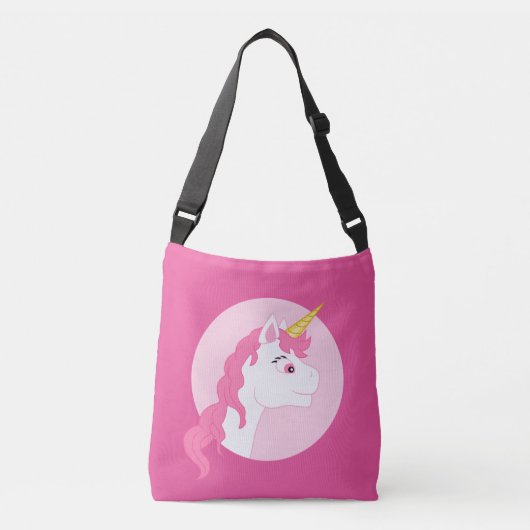 Unicorn cartoon crossbody tas (Voorkant)