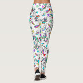 Unicorn Cartoon Dames Leggings (Achterkant)