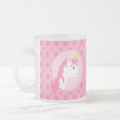 Unicorn cartoon matglas koffiemok (Links)