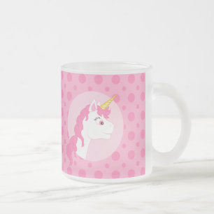 Unicorn cartoon matglas koffiemok