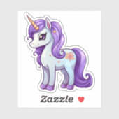 Unicorn cartoon tekening sticker (Vel)