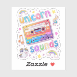 Unicorn Cassettesamenstelling Sticker