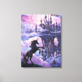 Unicorn Castle Art Canvas Afdruk (Voorkant)