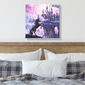 Unicorn Castle Canvas Afdruk (Insitu (Slaapkamer))