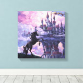 Unicorn Castle Canvas Afdruk (Insitu (Houten vloer))