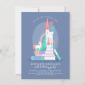 Unicorn & Castle Fairytale Birthday Party Kaart (Voorkant)