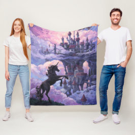 Unicorn Castle Fleece Deken