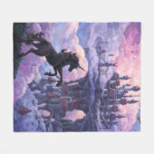 Unicorn Castle Fleece Deken (Voorkant (Horizontaal))