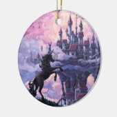Unicorn Castle Keramisch Ornament (Links)