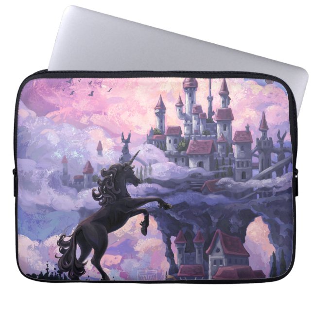 Unicorn Castle Laptop Sleeve (Voorkant)