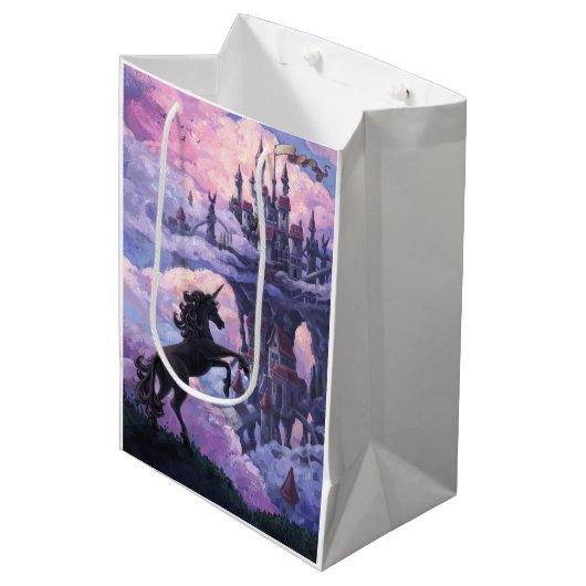 Unicorn Castle Medium Cadeauzakje (Voorkant Gekanteld)