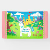Unicorn Castle Personalized Spandoek (Horizontaal)