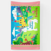 Unicorn Castle Personalized Spandoek (Verticaal)