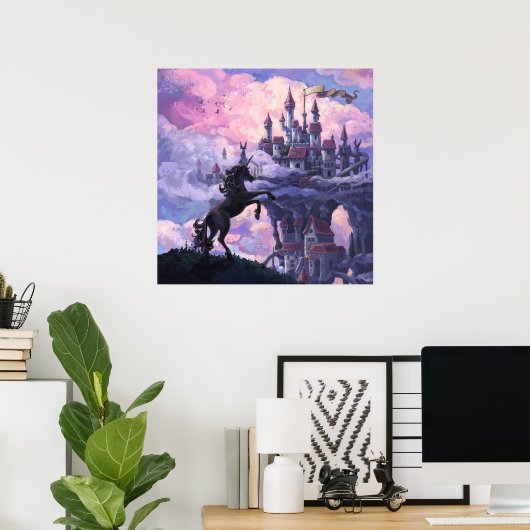 Unicorn Castle Poster (Thuiskantoor)