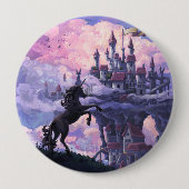 Unicorn Castle Ronde Button 4,0 Cm (Voorkant)