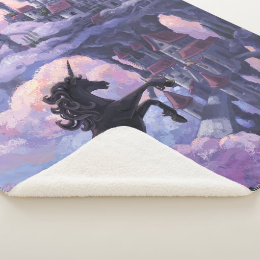 Unicorn Castle schild art Sherpa Deken (3/4)